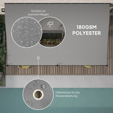 Samostatně stojící zahradní altán s voduodpudivou střechou, 3x5 m