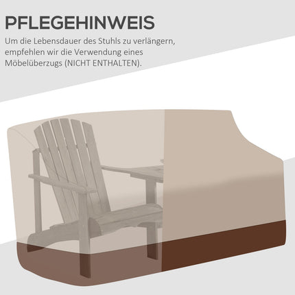 Solid wood Adirondack chair set with table, gray