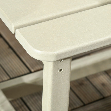 Sada křesel Adirondack s odkládacím stolkem a podnožkou, HDPE písková