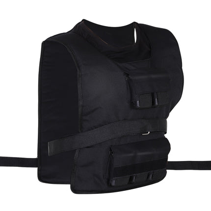 Nastavitelná zátěžová vesta 20 kg - materiál Oxford, černá