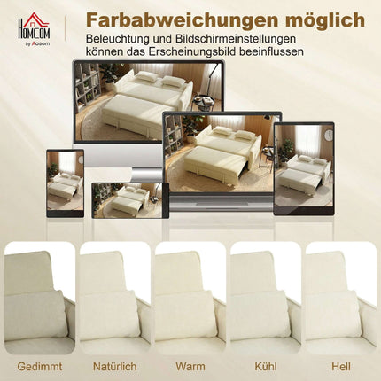Adjustable 3-in-1 Sofa Bed with Cup Holders and Pockets