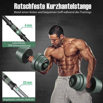 Nastavitelná sada činek 4 v 1, 20kg s kettlebellem a velkou činkou