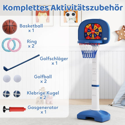 Nastavitelná dětská basketbalová sada 4 v 1 s příslušenstvím