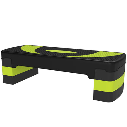 Nastavitelný aerobní stepper - 3 výšky, nosnost 150kg, zelená