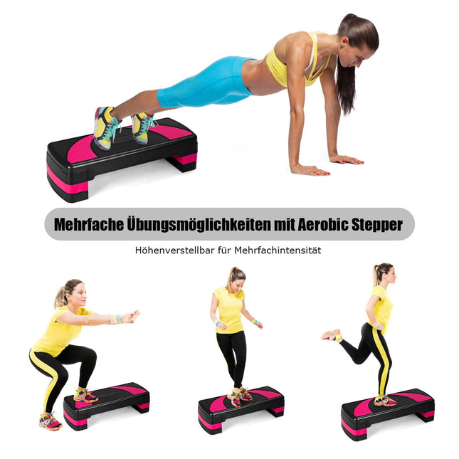 Nastavitelný aerobní stepper, 3 výšky, nosnost 250kg