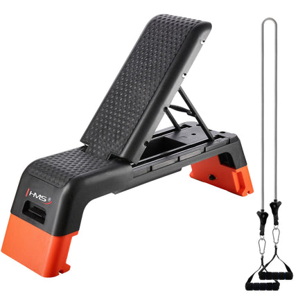 Nastavitelný aerobní step s funkcí lavice, pro komerční použití