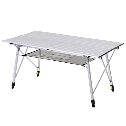 Verstellbarer Aluminium-Klapptisch mit Tragetasche, 120x69 cm