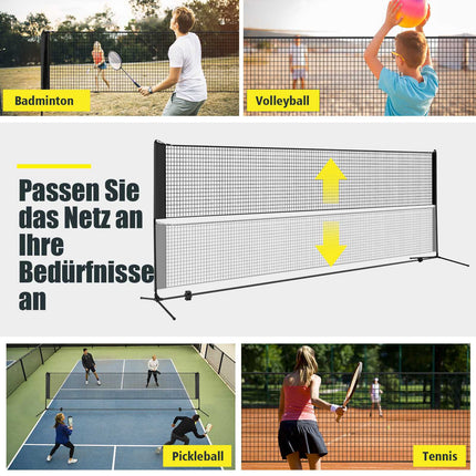 Sada nastavitelné badmintonové sítě se stojanem a taškou