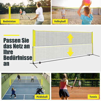Sada nastavitelné badmintonové sítě se stojanem a taškou