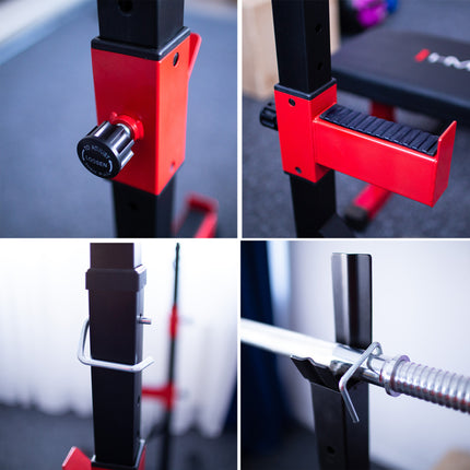 Adjustable Barbell Stands – Weightlifting, Home Gym