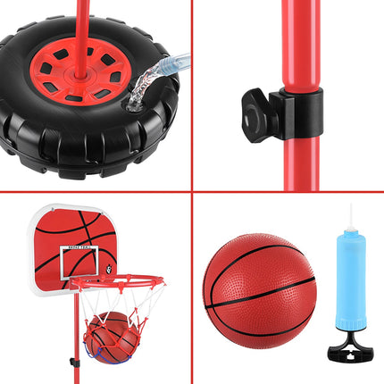 Nastavitelná basketbalová sada s deskou a míčem