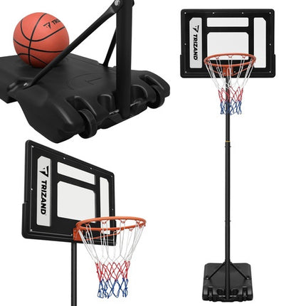 Nastavitelný basketbalový koš s deskou a míčem