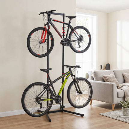 Adjustable Bike Storage Rack for 4 Bikes, Carbon Steel
