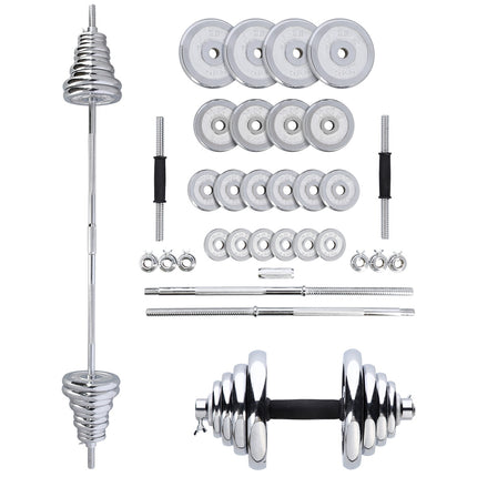 Verstellbare Chromhanteln mit Koffer, 50kg Set