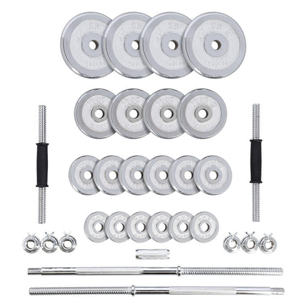 Verstellbare Chromhanteln mit Koffer, 50kg Set