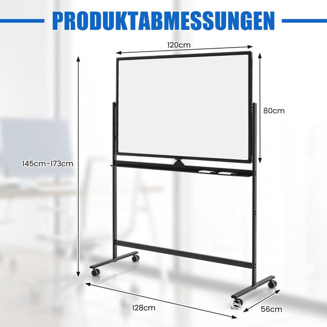 Nastavitelná oboustranná magnetická tabule 120x80 cm