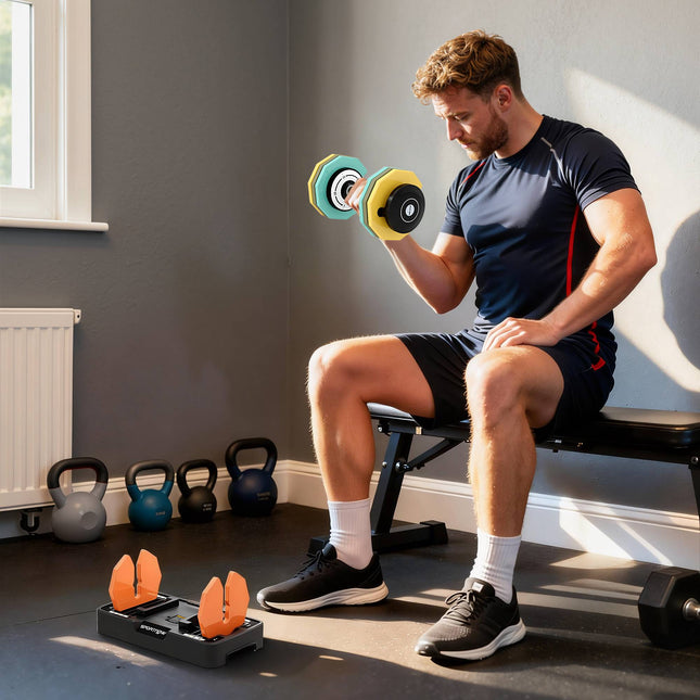 Nastavitelná sada činek, 5-25 kg, protiskluzový úchop