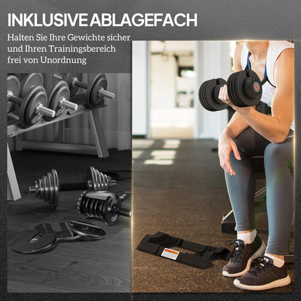Nastavitelná sada činek, 6–20 kg s protiskluzovým úchopem