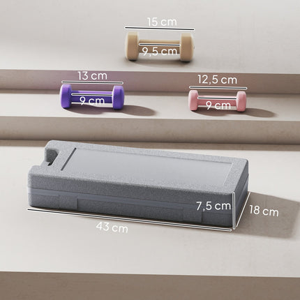 Nastavitelná sada činek s kufříkem, 6 párů: 0.5kg až 1.5kg