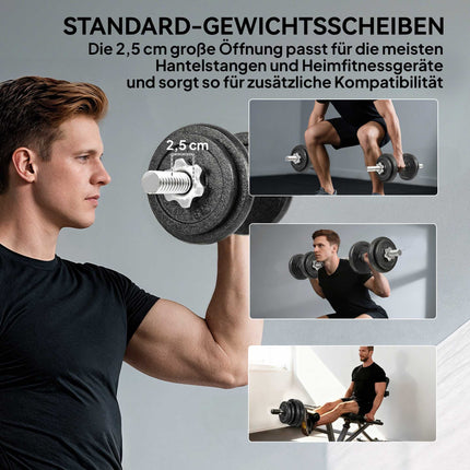 Adjustable Dumbbell and Barbell Set, 20KG, Non-Slip Grip
