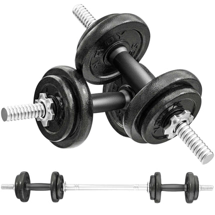 Adjustable Dumbbell and Barbell Set, 20KG, Non-Slip Grip