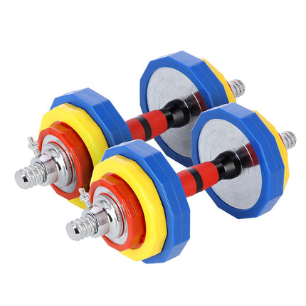 Adjustable Dumbbells Set with Case – Colorful, Portable
