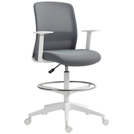 Nastavitelná ergonomická síťovaná kancelářská židle s podnožkou