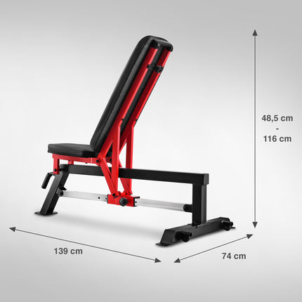 Nastavitelná posilovací lavice, 6 poloh, nosnost 250kg