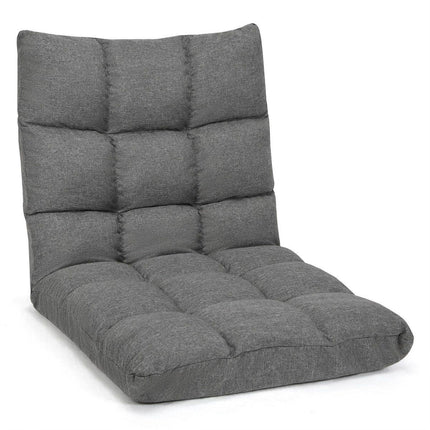 Adjustable Floor Chair, Foam, 106.5x55.5x10 cm, Dark Grey