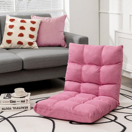 Adjustable Floor Chair, Foam, Cotton, Pink, 106.5x55.5x10 cm