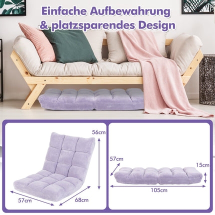 Adjustable Floor Chair – Purple, 14 Positions, Foldable