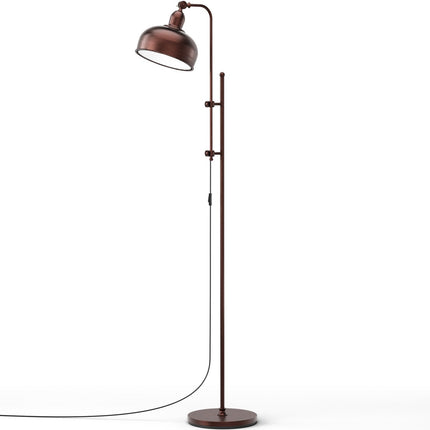 Nastavitelná stojací lampa s kovovým rámem, otočná hlava 180
