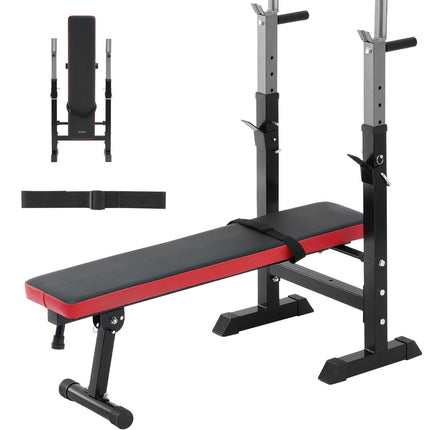 Adjustable Foldable Weight Bench, 400 lb, Squat Rack