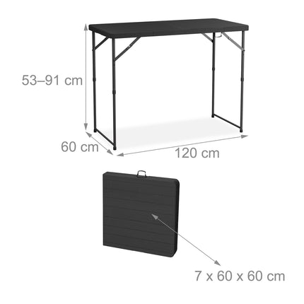Adjustable Folding Garden Table for Outdoor Use