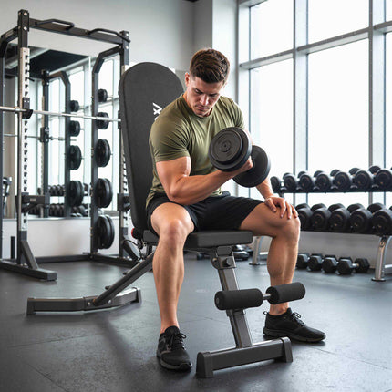 Adjustable Folding Weight Bench with Leg Extension, 300 kg Capacity