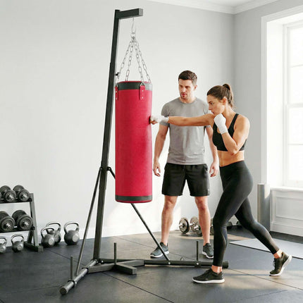 Adjustable Freestanding Punching Bag Stand with Bag