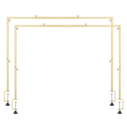 Adjustable Gold Table Balloon Arch Stand, 2-Pack, Clamps