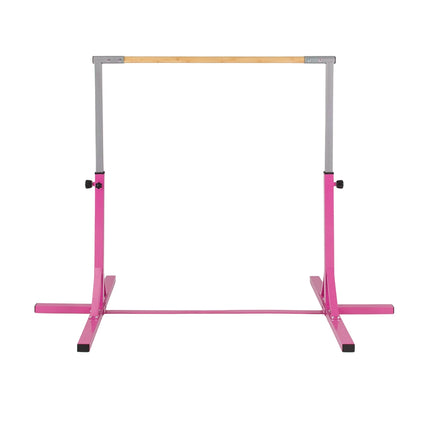 Nastavitelná dětská gymnastická hrazda, 85-145 cm, růžová