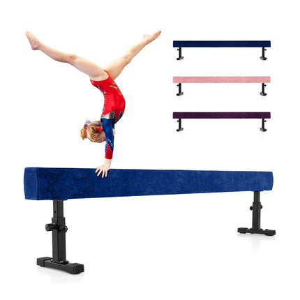 Nastavitelná gymnastická kladina, 226 cm, 3 výšky, modrá