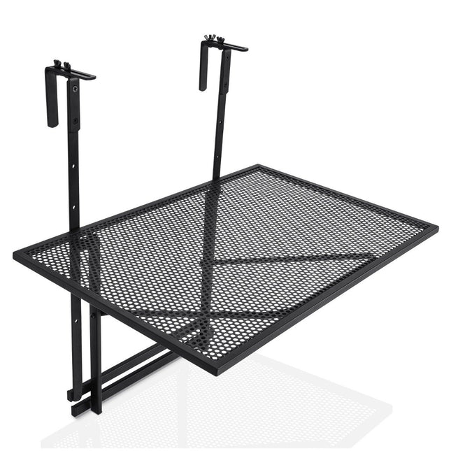Verstellbares Hängeregal aus Eisen – 5 Höhen, 60,5 x 48 cm, Schwarz