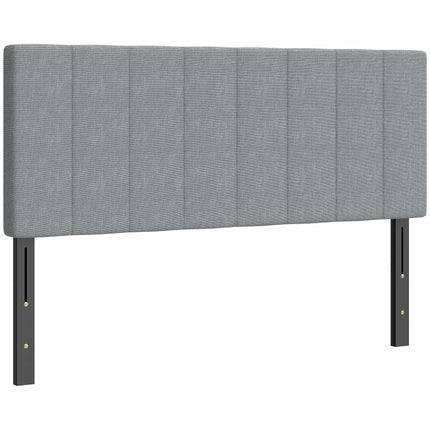 Nastavitelné čelo postele s kovovými nohami, vzhled lnu, 160 cm, šedá