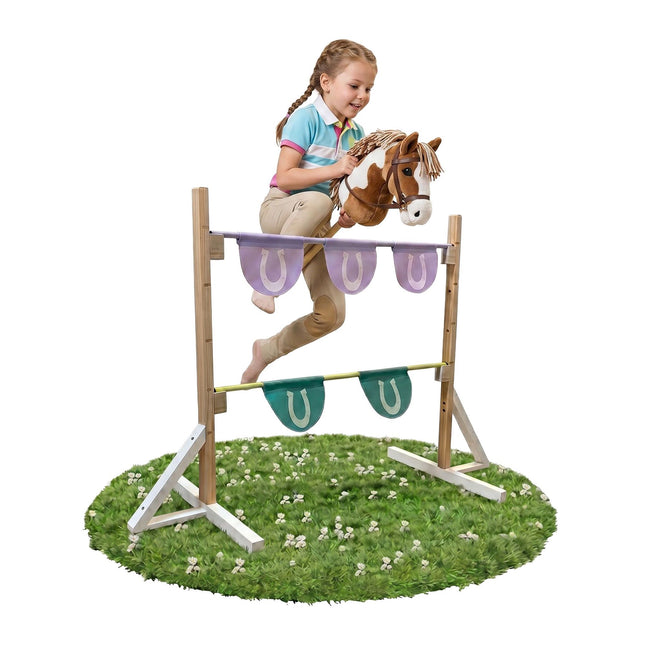Nastavitelná překážka pro hobby horse s dřevěnými tyčemi