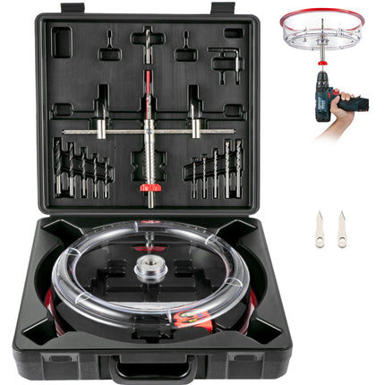 Adjustable Hole Saw Kit 1-5/8 to 8 in, Dust Shield