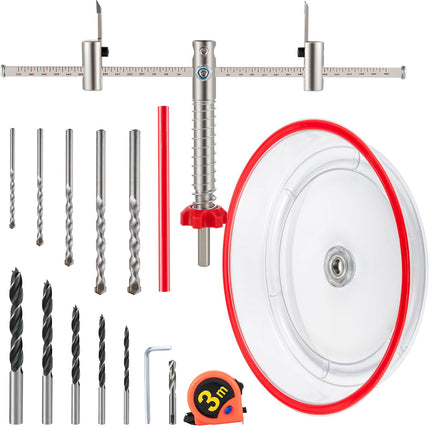 Adjustable Hole Saw Kit 40-300 mm, Dust Shield, 2 Pilot Bits