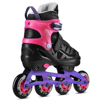 Adjustable Inline Skates, Pink, Size L 39-42, ABEC 7