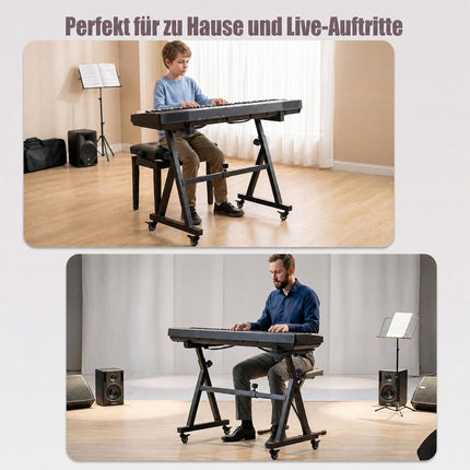 Adjustable Keyboard Stand for 49-88 Key Electric Pianos