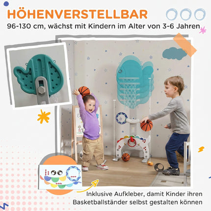 Adjustable Kids Basketball Hoop Set, 5-in-1 Indoor Outdoor Fun