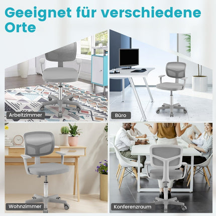 Nastavitelná dětská židle k psacímu stolu, otočná 360, ergonomická, šedá