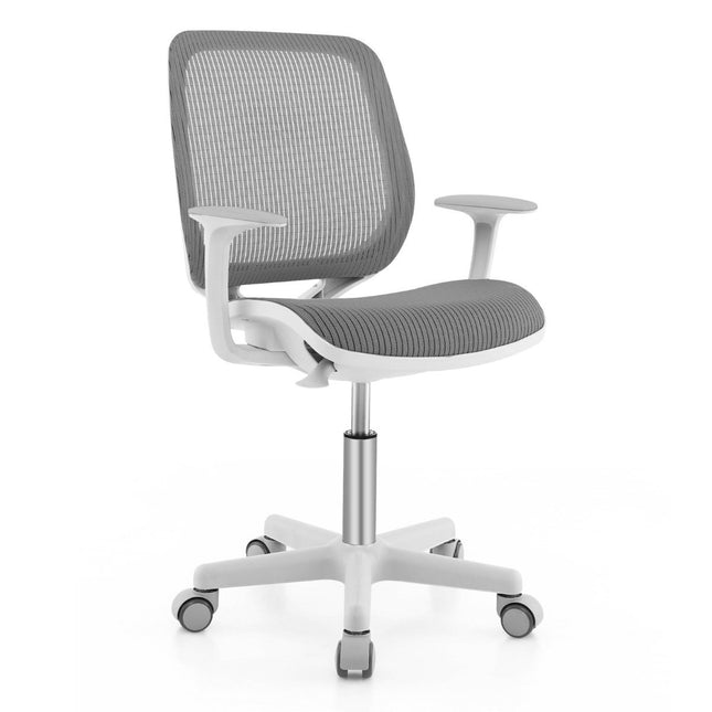Nastavitelná dětská židle k psacímu stolu s brzdou sedáku, ergonomická, šedá