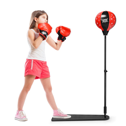 Nastavitelná dětská boxovací hruška s rukavicemi, 85-130cm